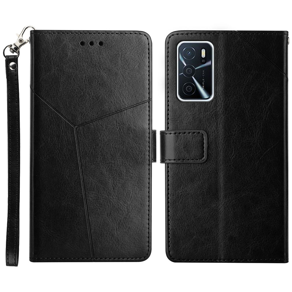 

Brieftasche Ständer Ledertast - Schwarz, Oppo A16