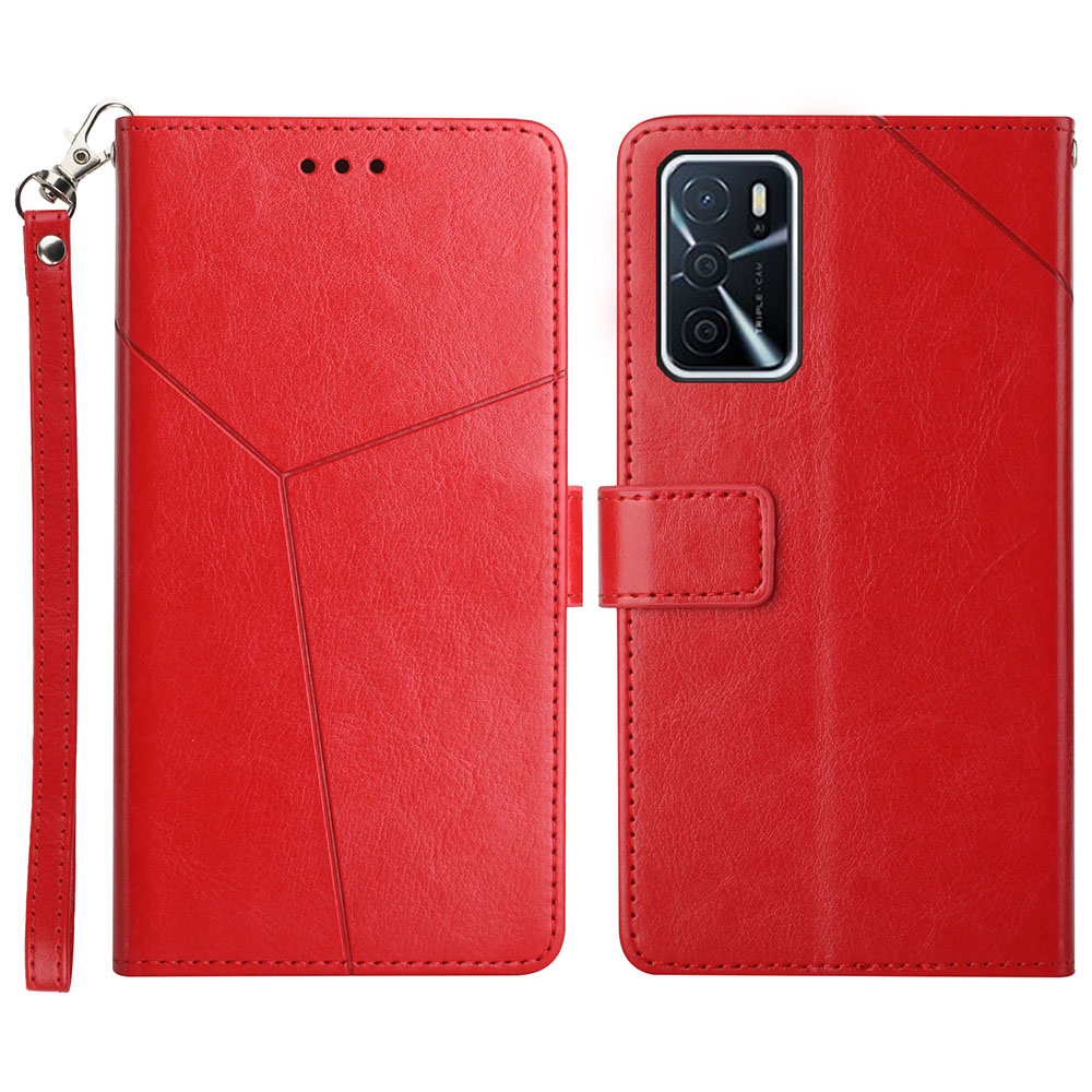 

Brieftasche Ständer Ledertast - Rot, Oppo A16