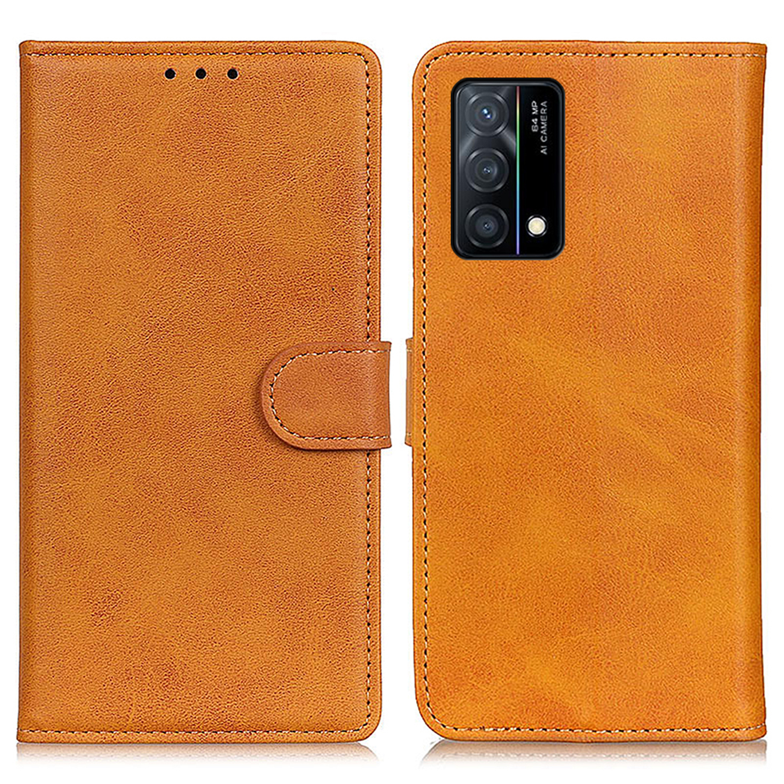 

Magnetischer Verschluss Schocksicher PU Leder Brieftasche Ständer Ganzkörperschutzabdeckung Für Oppo K9 - Braun, Oppo K9