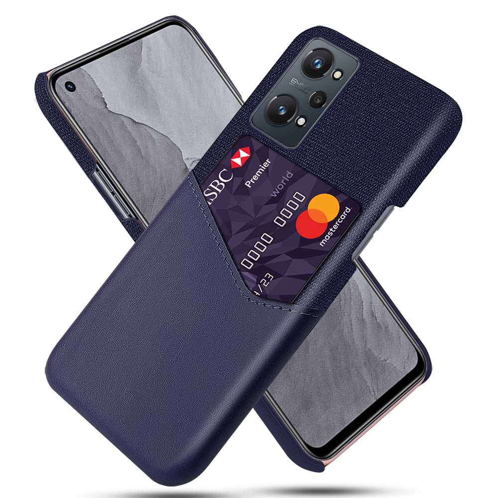 

Ksq-stoff Textur One Card Slot Design Leichte Schlanke Kear-resistente Hybrid-telefonabdeckung Mit Realme GT Neo2 5G/GT Neo 3T 5G - Blau, Realme GT Neo2 5G