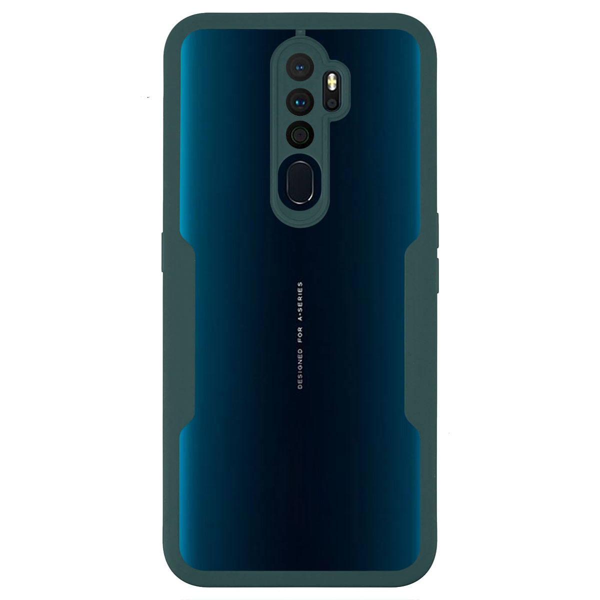 

Protecteur D'écran Pour Animaux De Compagnie + Acrylique + TPU Housse De Protection Mobile 2-en-1 Anti-goutte Pour OPPO A5 (2020) / A9 (2020) - Minuit Vert, Oppo OPPO A9