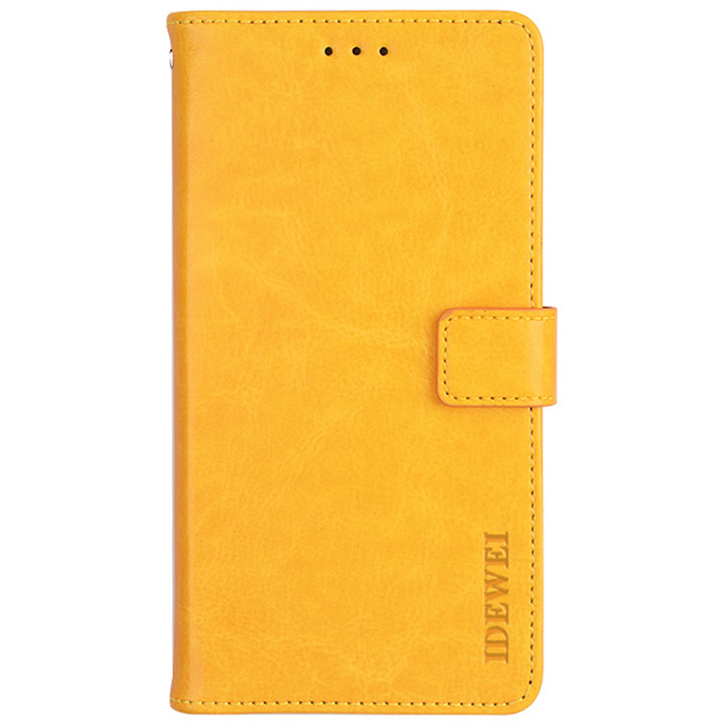 

IDEWEI Für Oppo Reno7 Pro 5G Crazy Horse Textur Cover PU Leder + TPU Stand Wallet Telefonhülle - Gelb, Oppo Reno7 Pro 5G
