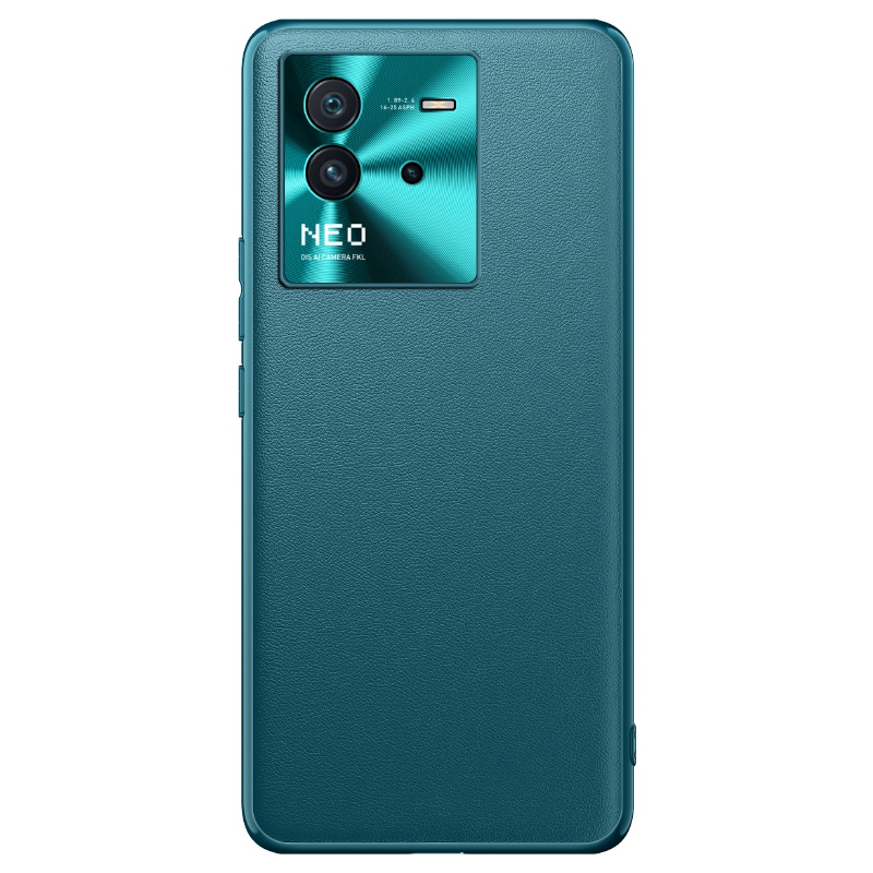 

Für Vivo Iqoo Neo6 Metalllinsenabdeckung Impact Resistant Mobile Hülle Strukturierte PU -leder -beschichtete TPU -shell - Blau, vivo iQOO Neo6 5G