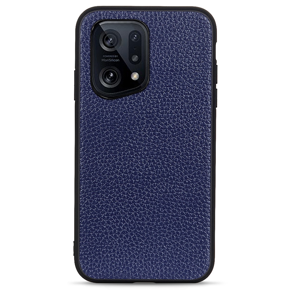 

Für Oppo Finden Sie X5 Echtes Leder-litchi-texturschicht Zurück. - Blau, Oppo Find X5