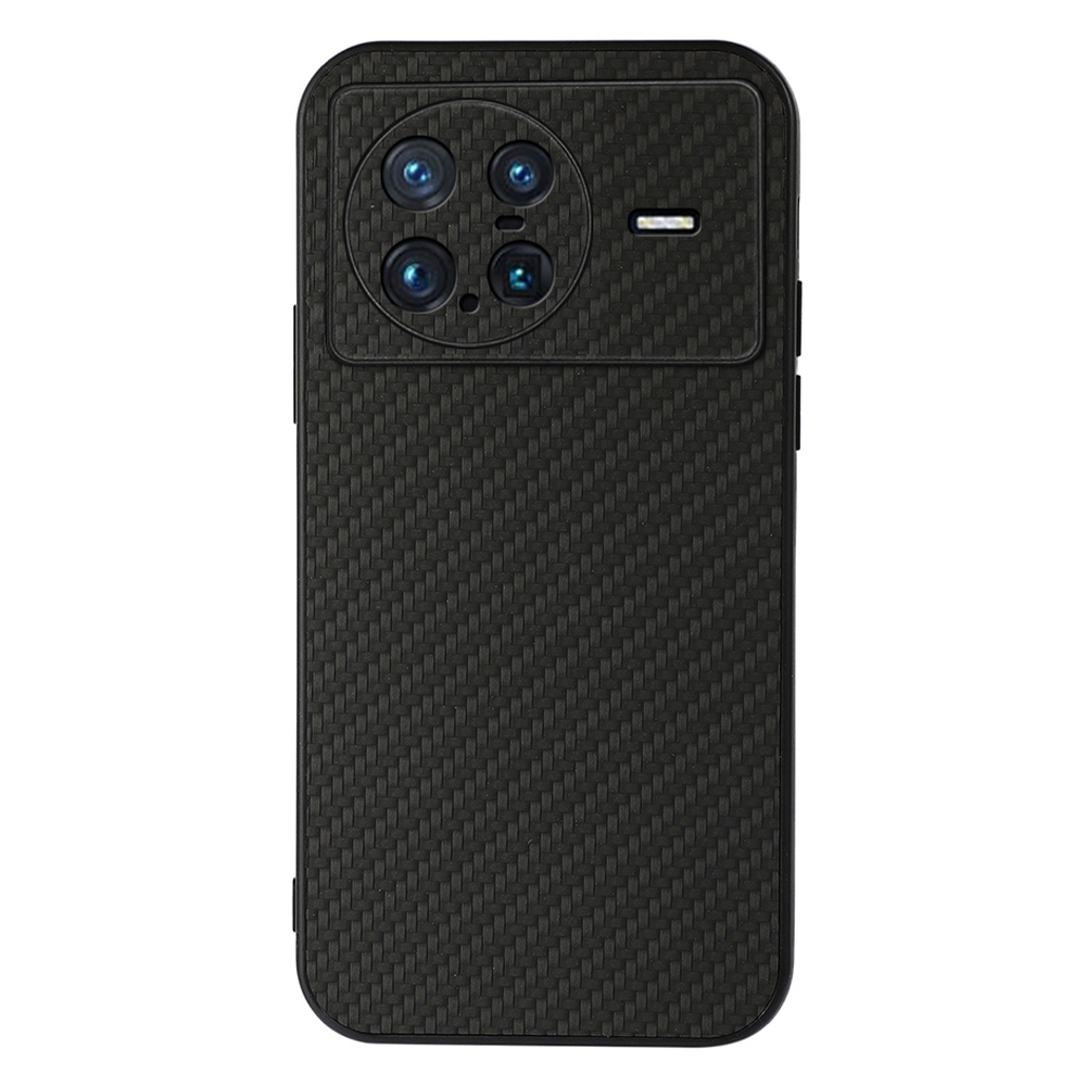 

Für Vivo X Note Stoßdämpfer Anti-kratzer Kohlefaser-telefonhülle PU Leder-beschichtung Hybrid PC + Tpu-protektor - Schwarz, vivo X Note