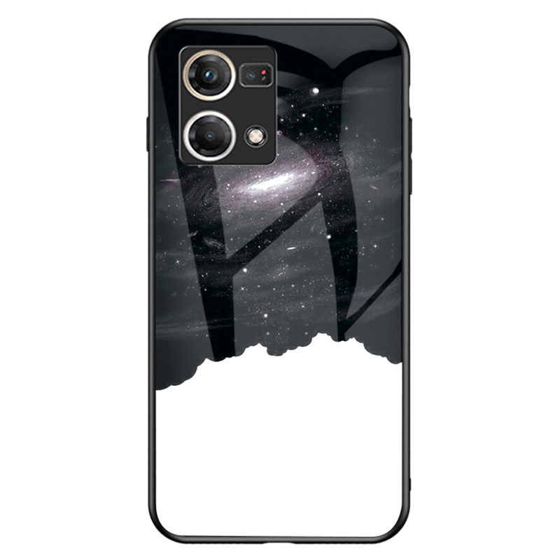 

Für Oppo Reno7 4G Hybrid -hülle, Sternenhimmel -muster Mit Sternenklaren Glasschale Hartpc+tpu -schutzabdeckung - Kosmischer Sternenhimmel, Oppo Reno7 4G