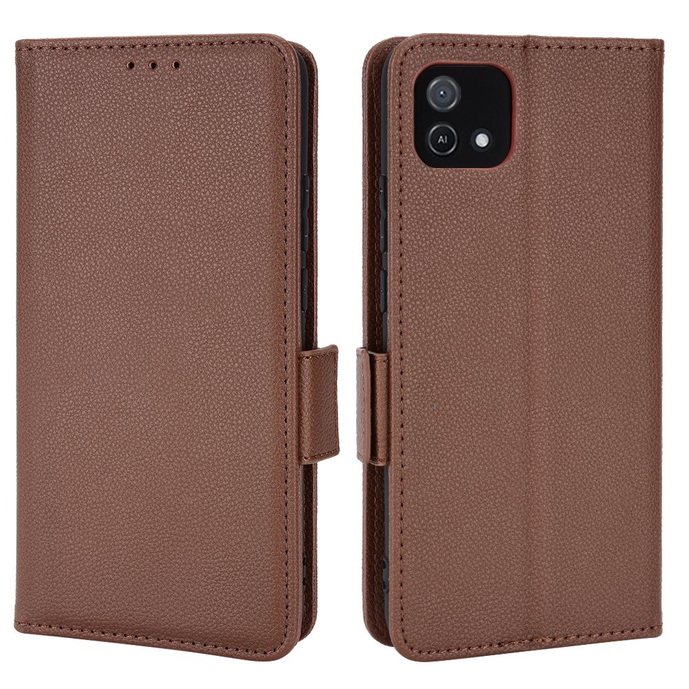 

Für Oppo A16k/a16e PU Leder Magnetic Flip Case Ständer Funktion Soft TPU Innenarchitekt - Braun, Oppo A16K
