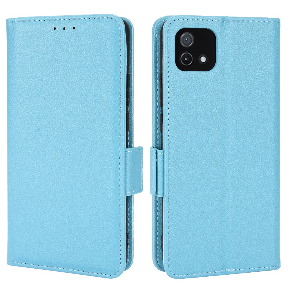 

Für Oppo A16k/a16e PU Leder Magnetic Flip Case Ständer Funktion Soft TPU Innenarchitekt - Baby Blau, Oppo A16K