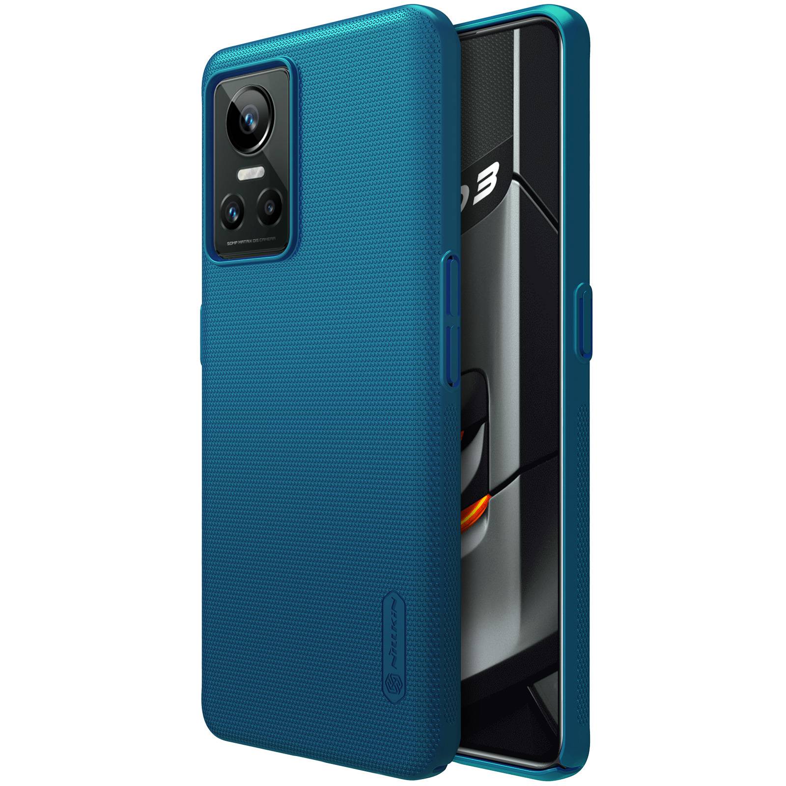 

Nillkin Super Frosted Shield Für Realme GT Neo3 Hartes Pc-telefonabdeckungsfall Mattes Finishbeschichtung Grip Guard Schutzschockabdeckung Abdeckung - Blau, Realme GT Neo3
