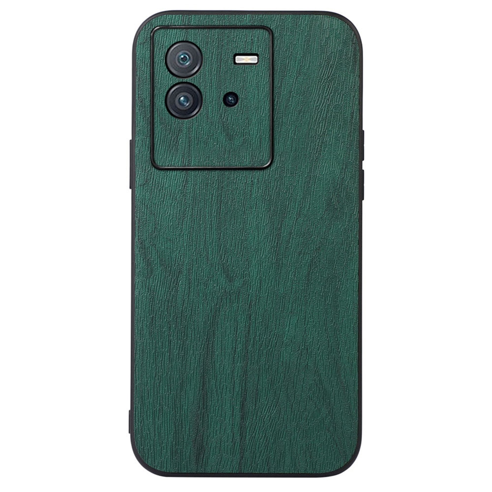 

Holztextur PU Leder Back Hülle Für Vivo Iqoo Neo6, Anti-fingerabdruck-leder-hybrid-hülle Telefonabdeckung Zubehör - Grün, vivo iQOO Neo6 5G