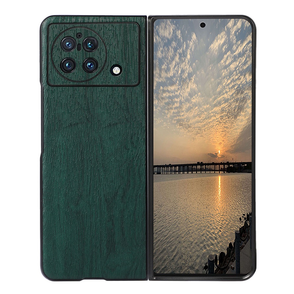 

Holztextur PU Leder Back Hülle Für Vivo X Falt - Grün, vivo X Fold