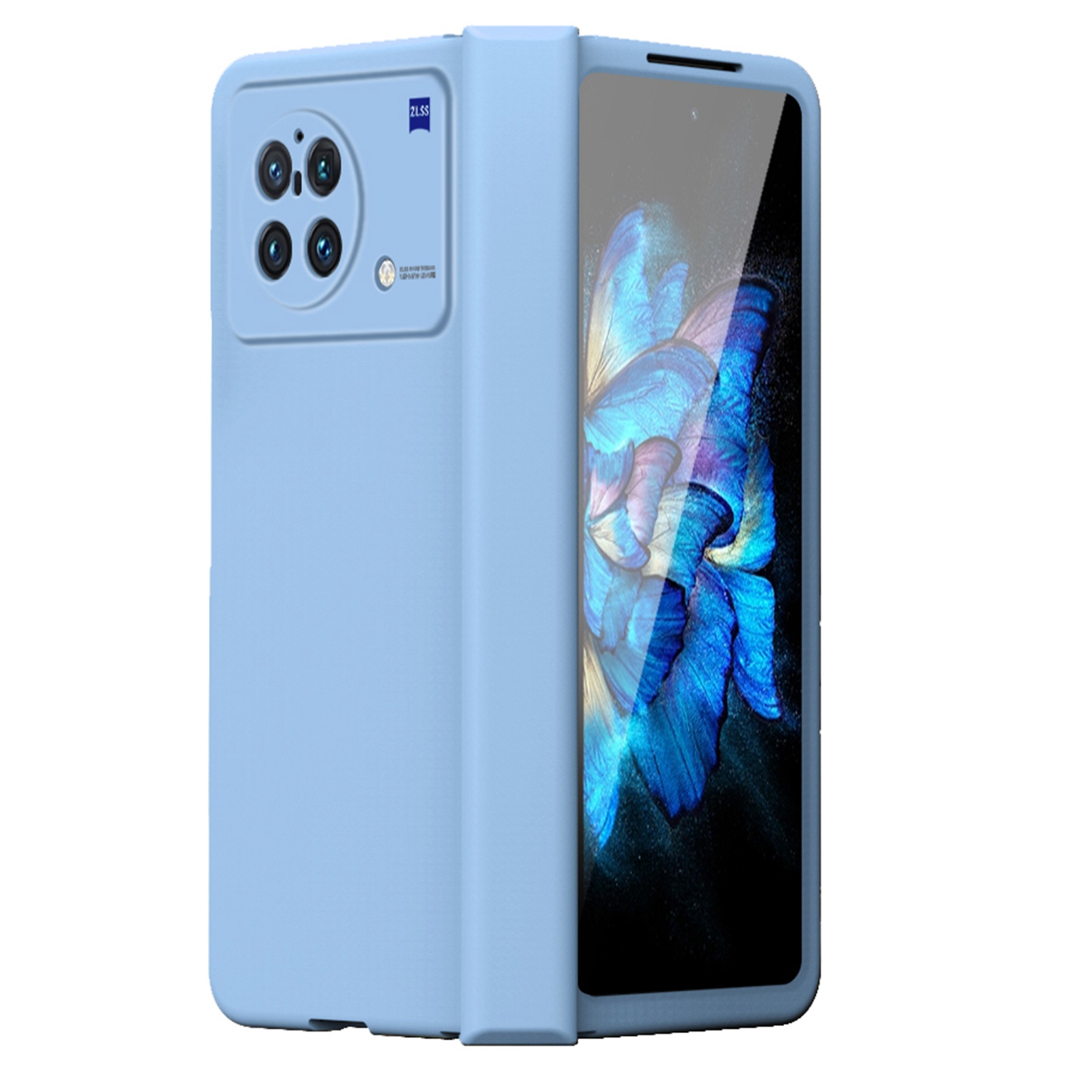 

Für Vivo X Falten Scharnierschutzgehäuse Hartes PC Bequeme Fingerabdruckfreie All-inclusive-faltabdeckung - Blau, vivo X Fold