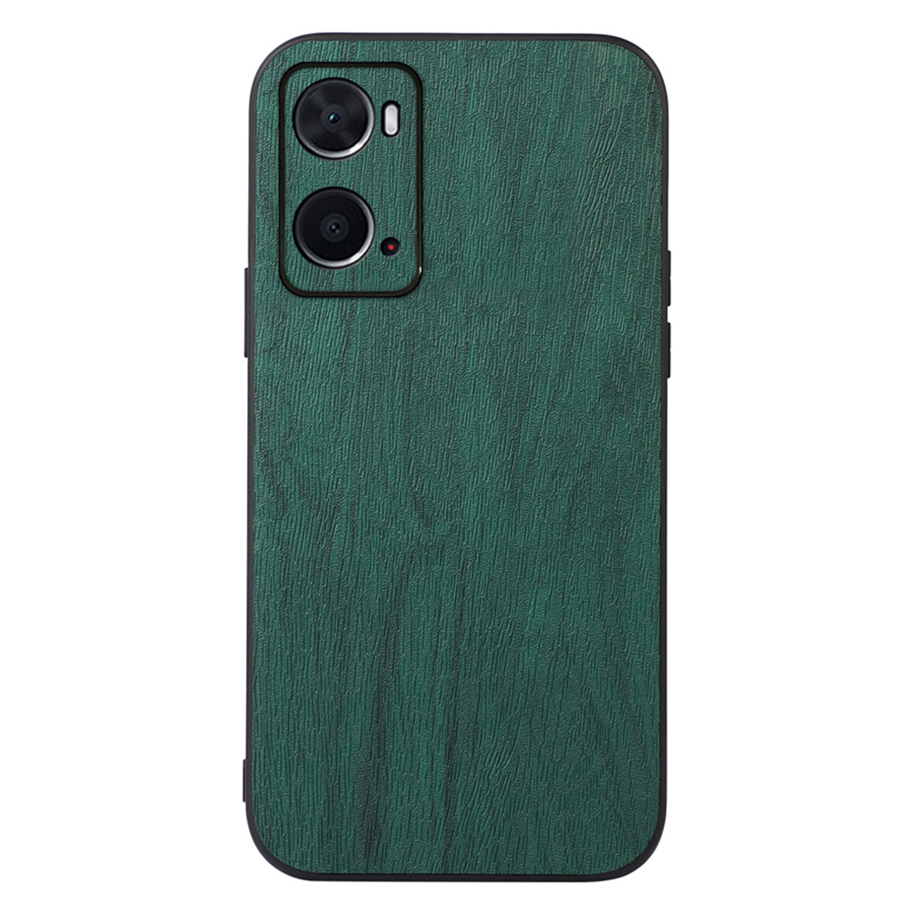

Holztextur PU Leder Back Hülle Für Oppo A76/A36, Präzise Kameraausschnitt Schutz Telefonschutzbedeckung Zubehör - Grün, Oppo A76