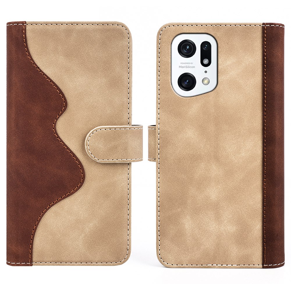 

Für Oppo Finden Sie X5 Pro Splicing Design Wallet Sty - Gelb, Oppo Find X5 Pro