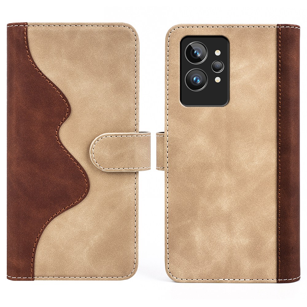 

Spleißdesign Telefonhülle Für Realme GT2 Pro 5G Stand Wallet Folio Flip Leder Cover Telefonschale - Gelb, Realme GT2 Pro
