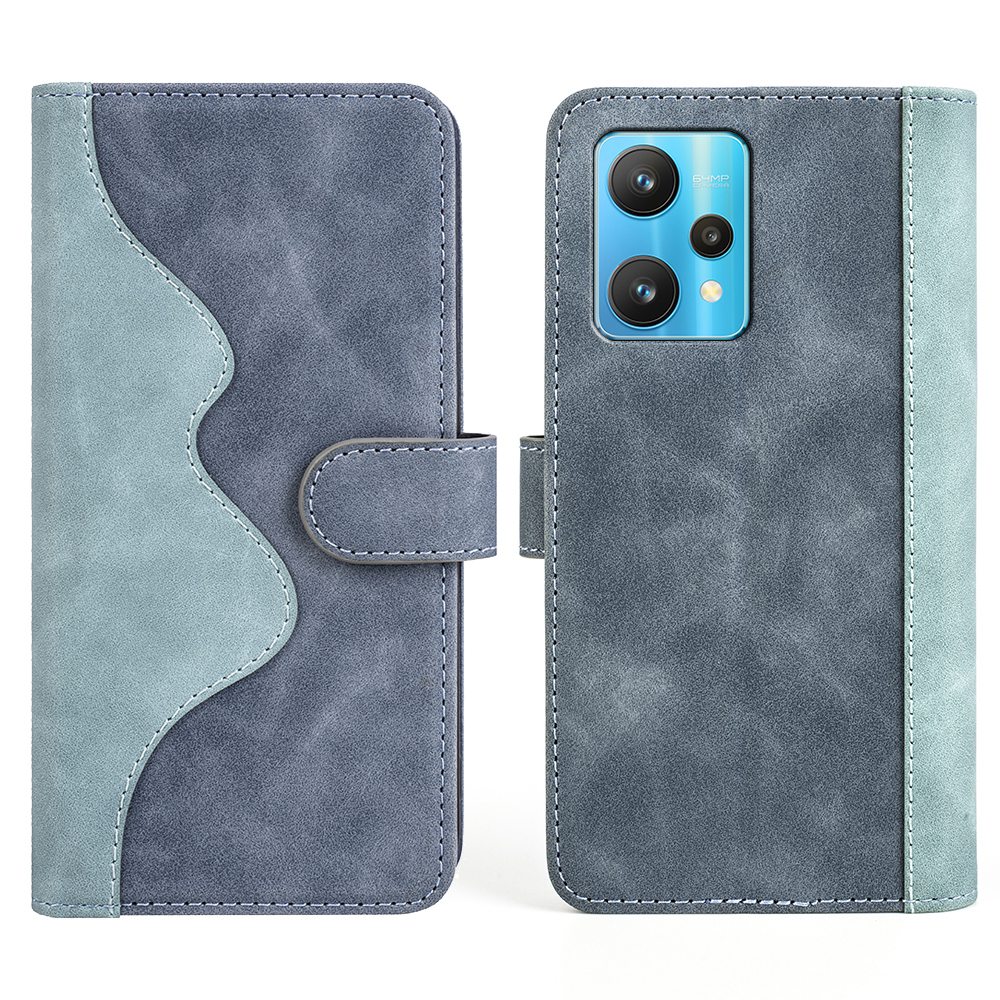 

Spleißdesign Telefonschutz Für Realme 9 Pro+ Lederständer Folio Wallet Flip Full Protection Phone Hülle - Blau, Realme 9 Pro+ 5G