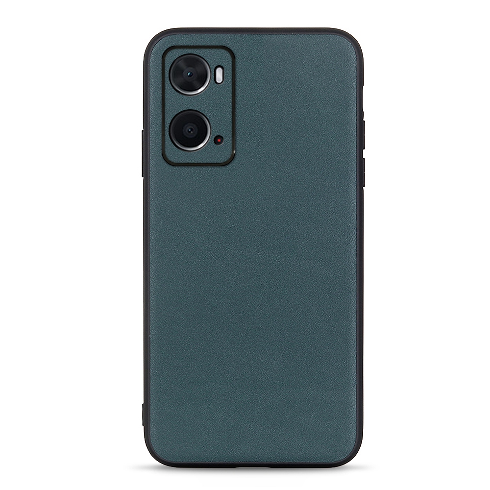 

Für OPPO A76/A36 Textured Echte Lederbeschichtung Back Hülle Schockdes Hartpc Soft TPU Hybrid Schock-absorbierende Schutzschutzabdeckung - Grün, Oppo A76