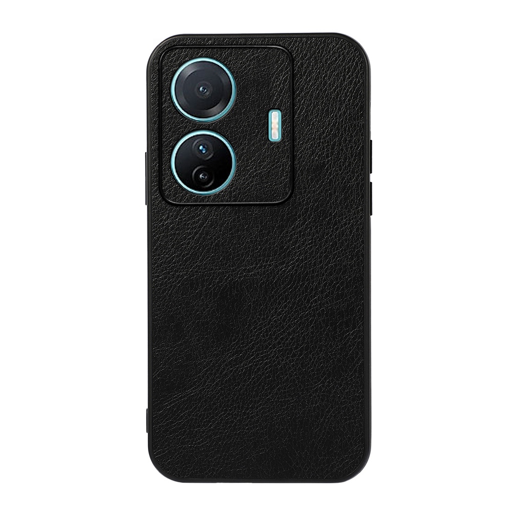 

Litchi Textur Telefonhülle Für Vivo S15e, PU -lederbeschichteter Hartpc + Weiche TPU -rückseite - Schwarz, vivo S15e 5G