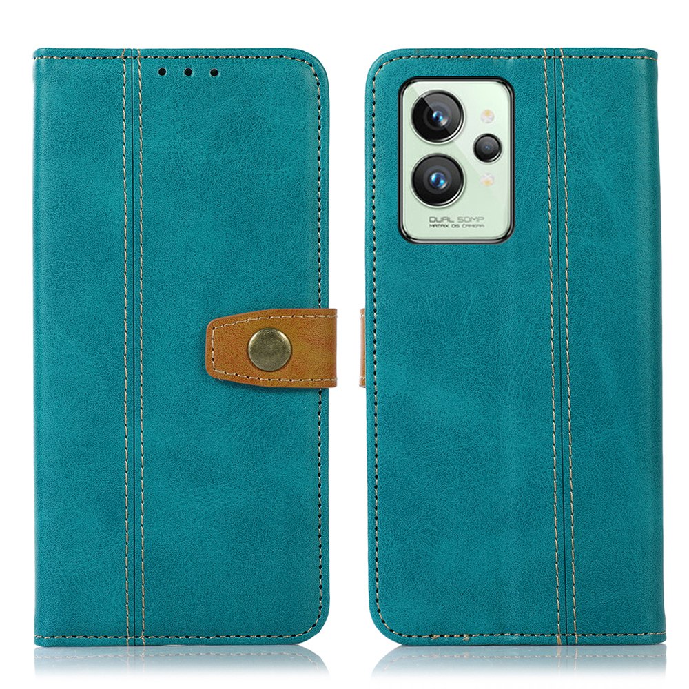 

Für Realme GT2 Pro Flip Folio Buch PU Leder Phone Hülle Brieftasche Magnetic Flip Cover TPU Innenschale - Hellgrün, Realme GT2 Pro