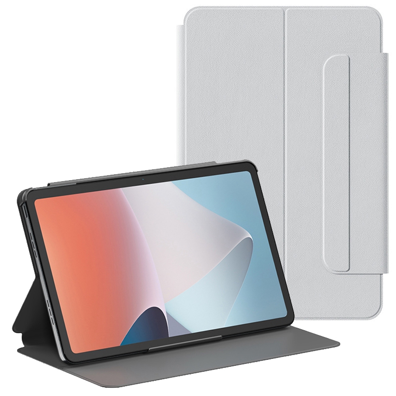 

Für Oppo Pad Air PU Leder+pc Tablet Hülle Stoßdicht Doppelterseitiger Magnetverschlussabdeckung Mit Ständer - Grau, Oppo Pad Air