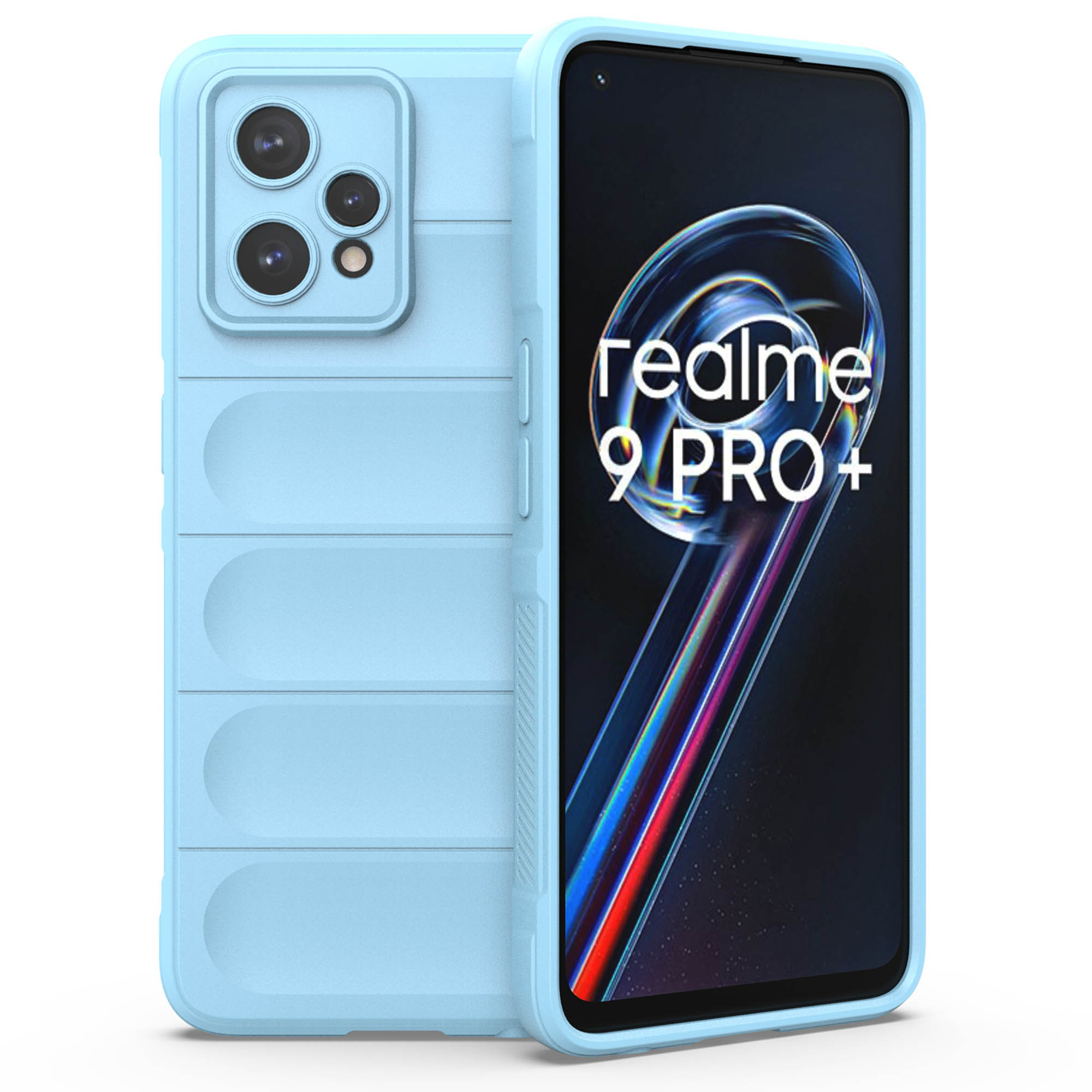 

Soft Tpu-hülle Für Realme 9 Pro+ 5G Anti-drop-telefonschutzkratzerfestes Rugged Rückenabdeckung Telefonschale - Baby Blau, Realme 9 Pro+ 5G