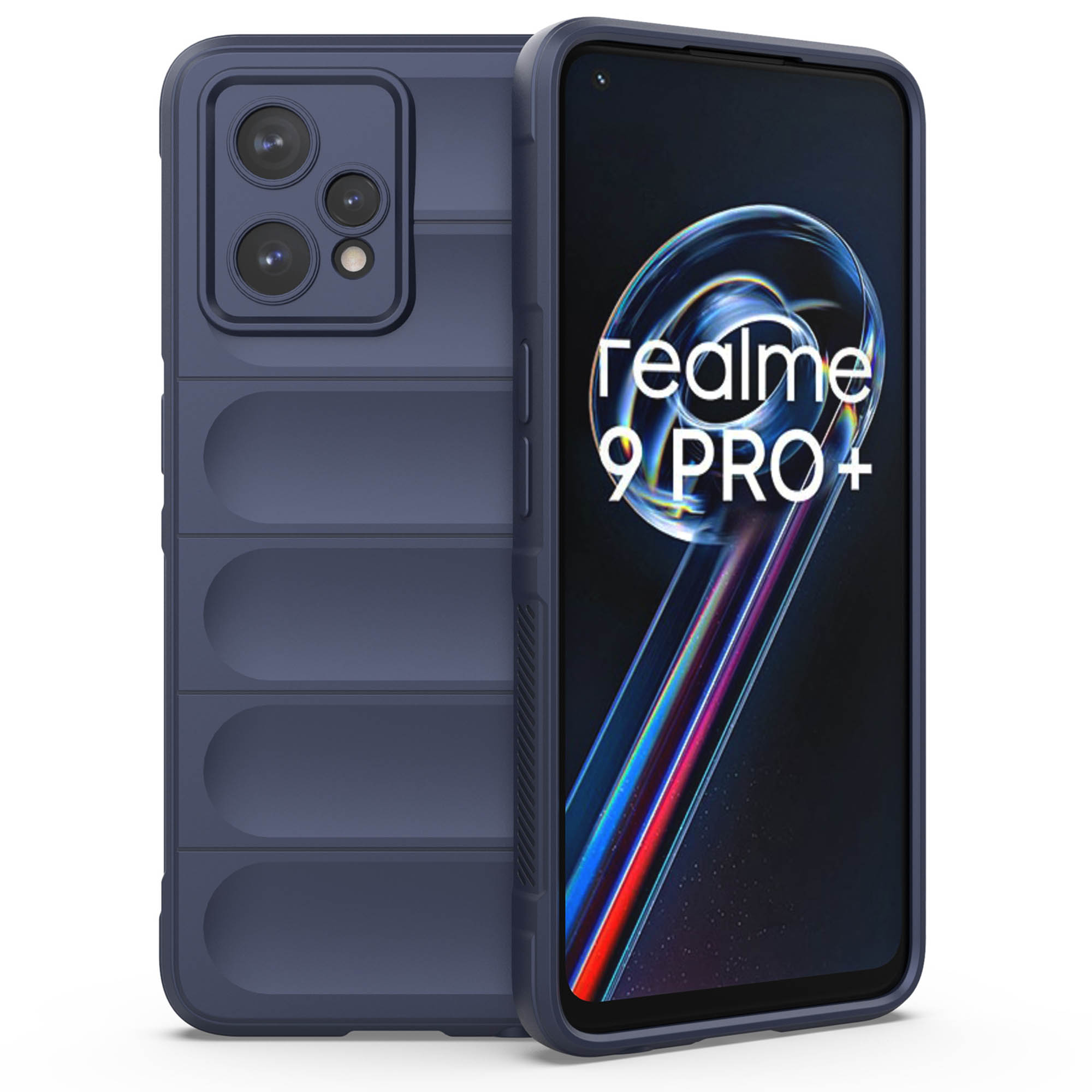 

Soft Tpu-hülle Für Realme 9 Pro+ 5G Anti-drop-telefonschutzkratzerfestes Rugged Rückenabdeckung Telefonschale - Dunkelblau, Realme 9 Pro+ 5G