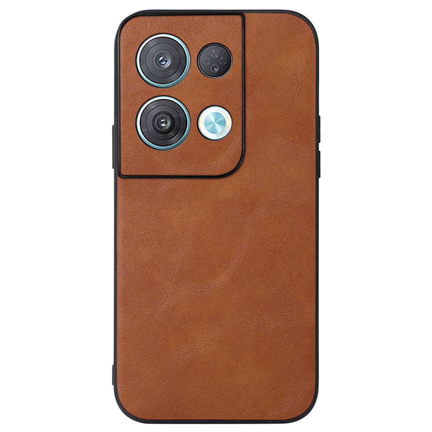 

Für Oppo Reno8 Pro 5G Strukturierte Pu-lederbeschichtungskoffer Soft TPU Hartes PC Drop-protective Phone Shell - Braun, Oppo Reno8 Pro 5G (Global Version)