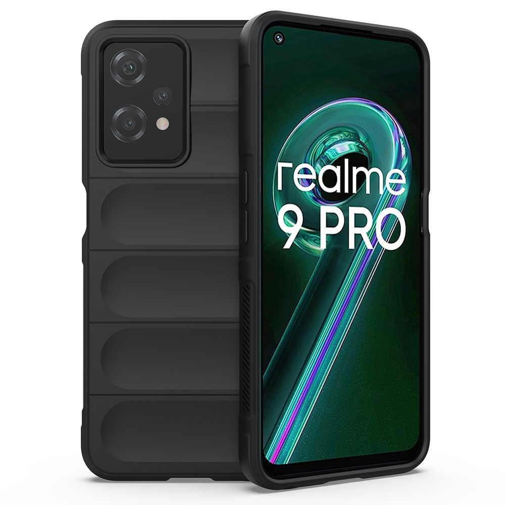 

Soft Tpu-hülle Für Realme 9 Pro 5G Rugged Rückenabdeckung Anti-drop-telefonschutzschutz - Schwarz, Realme 9 Pro 5G