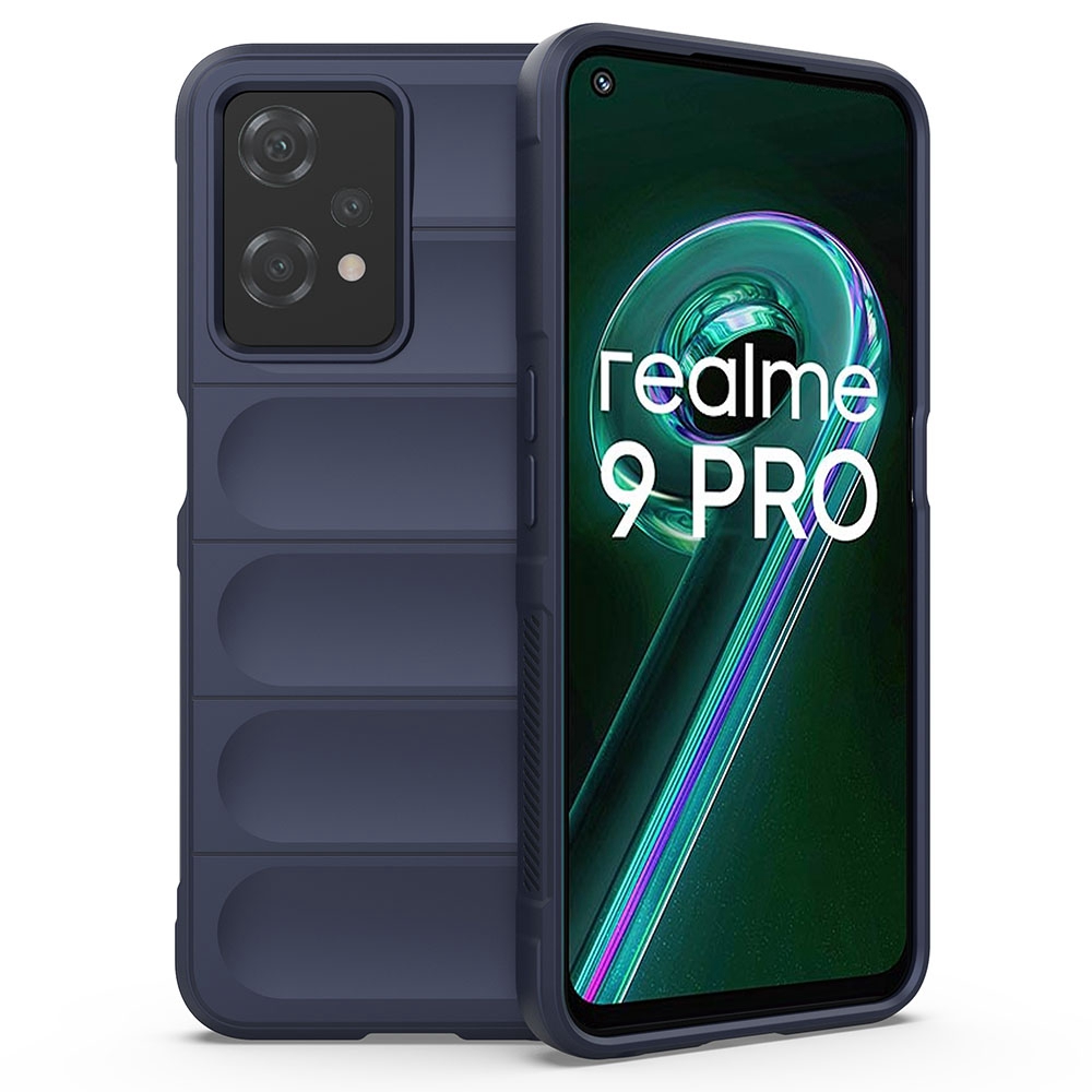 

Soft Tpu-hülle Für Realme 9 Pro 5G Rugged Rückenabdeckung Anti-drop-telefonschutzschutz - Dunkelblau, Realme 9 Pro 5G
