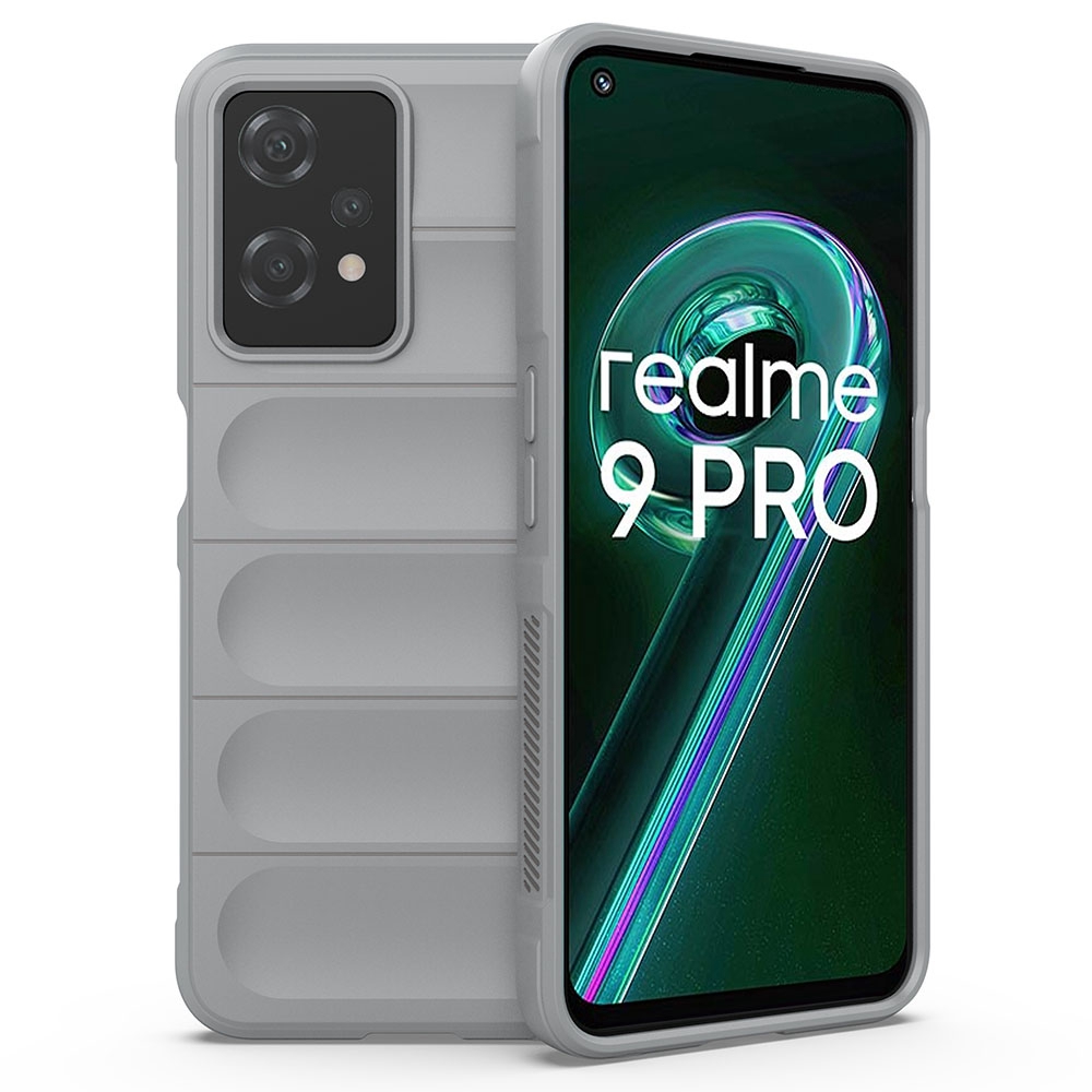 

Soft Tpu-hülle Für Realme 9 Pro 5G Rugged Rückenabdeckung Anti-drop-telefonschutzschutz - Hellgrau, Realme 9 Pro 5G