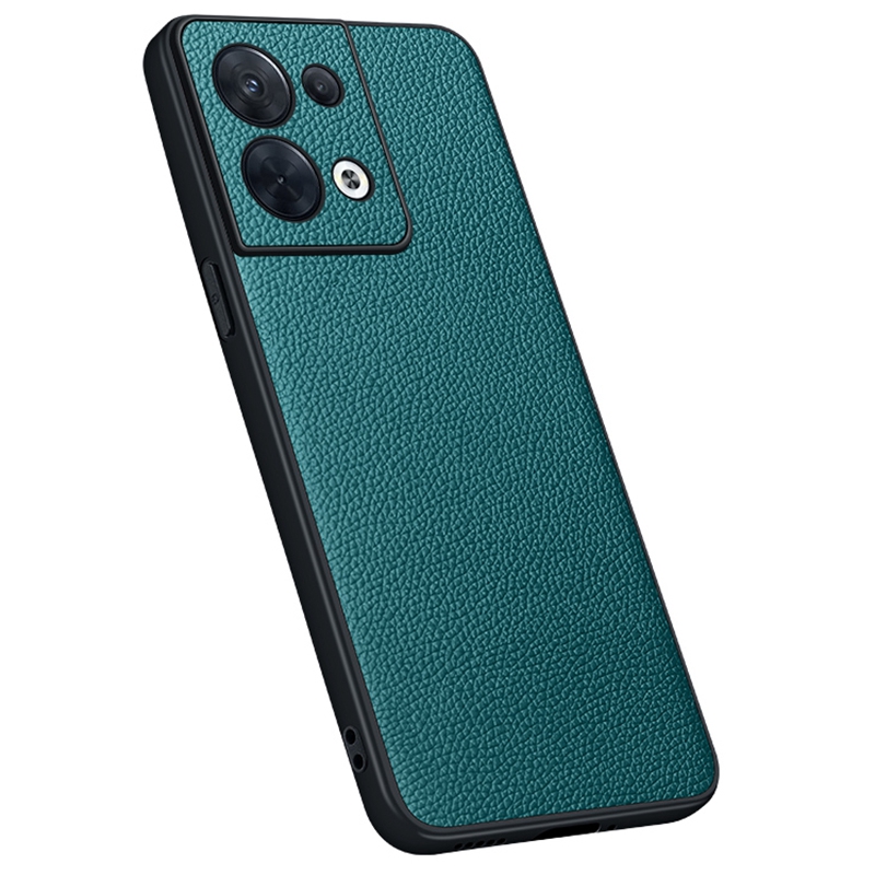 

Litchi Texture Telefon Hülle Für Oppo Reno8 Pro 5G, Echte Kuhlatten -leder -beschichtete TPU -präzise Shell Shell - Grün, Oppo Reno8 Pro (China) 5G