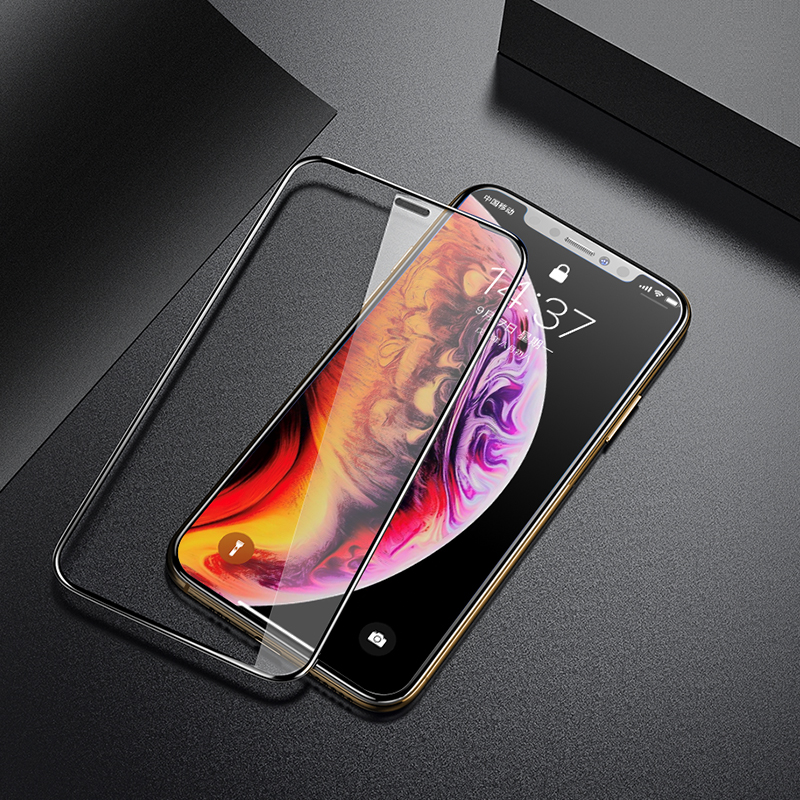 

BENKS V Pro for iPhone (2019) 5.8" /XS/X 5.8 inch Tempered Glass Screen Guard Film [Curved Hot-bending] [Full Covering], iPhone XS Max 6.5 inch