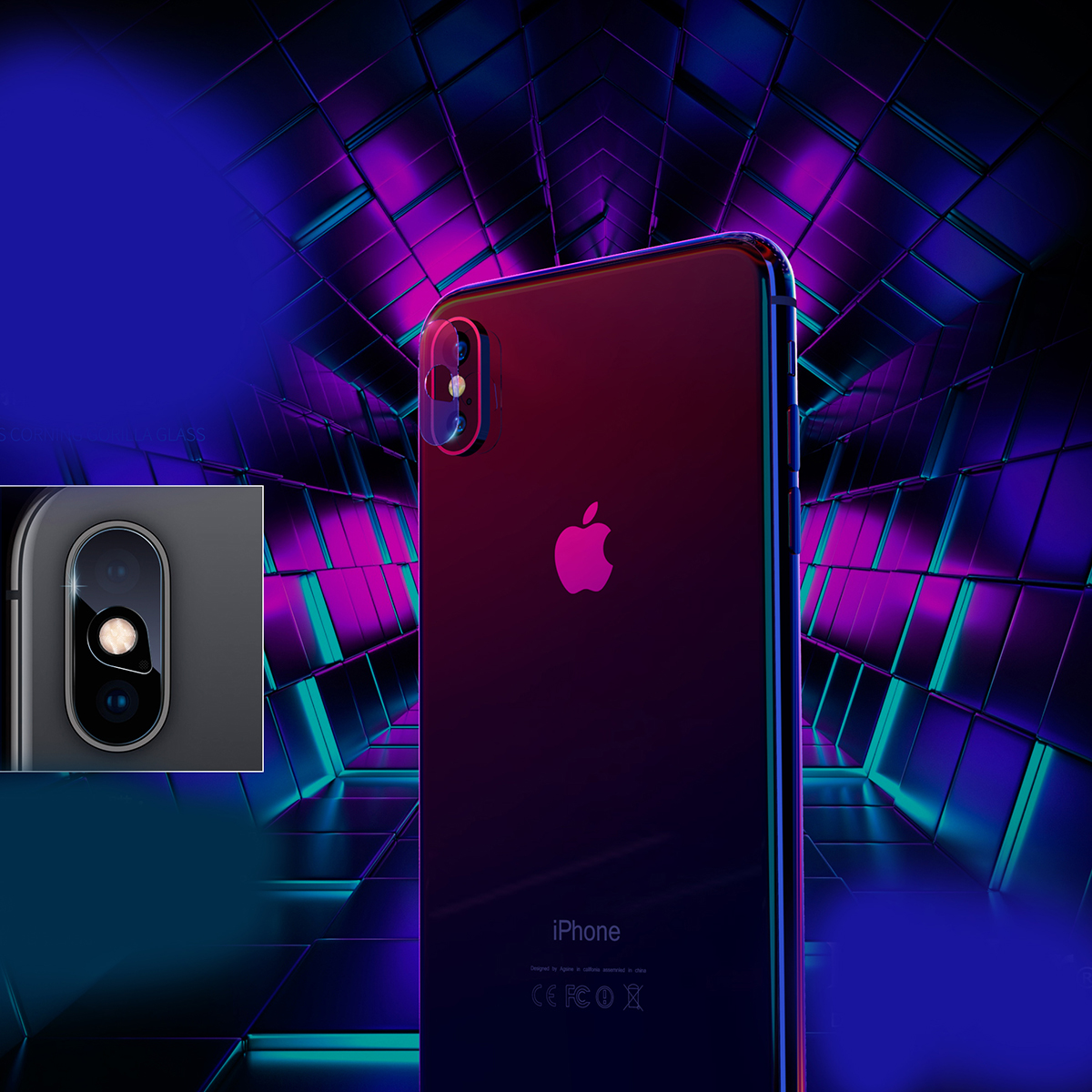 

Kingxbar Corning Закаленное Стекло HD Линза Protector Для IPhone XS / Х 5,8 Дюйма / Xs Max 6,5 Дюйма, iPhone XS 5.8 inch