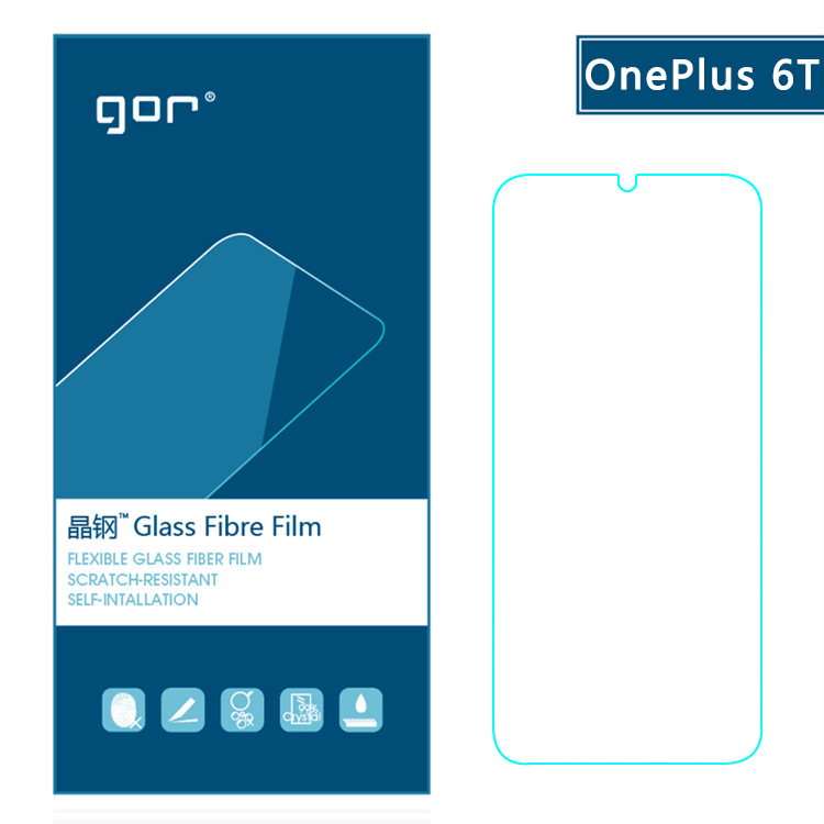 

GOR [2PCS] for OnePlus 6T Flexible Glass Fibre Films LCD Screen Protector [Anti-explosion / 2.5D Arc Edge], OnePlus 5
