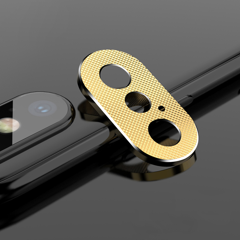 

Metal Cover Camera Lens Ring Protector for Apple iPhone XS Max 6.5 inch / XS 5.8 inch - Gold, iPhone XS Max 6.5 inch