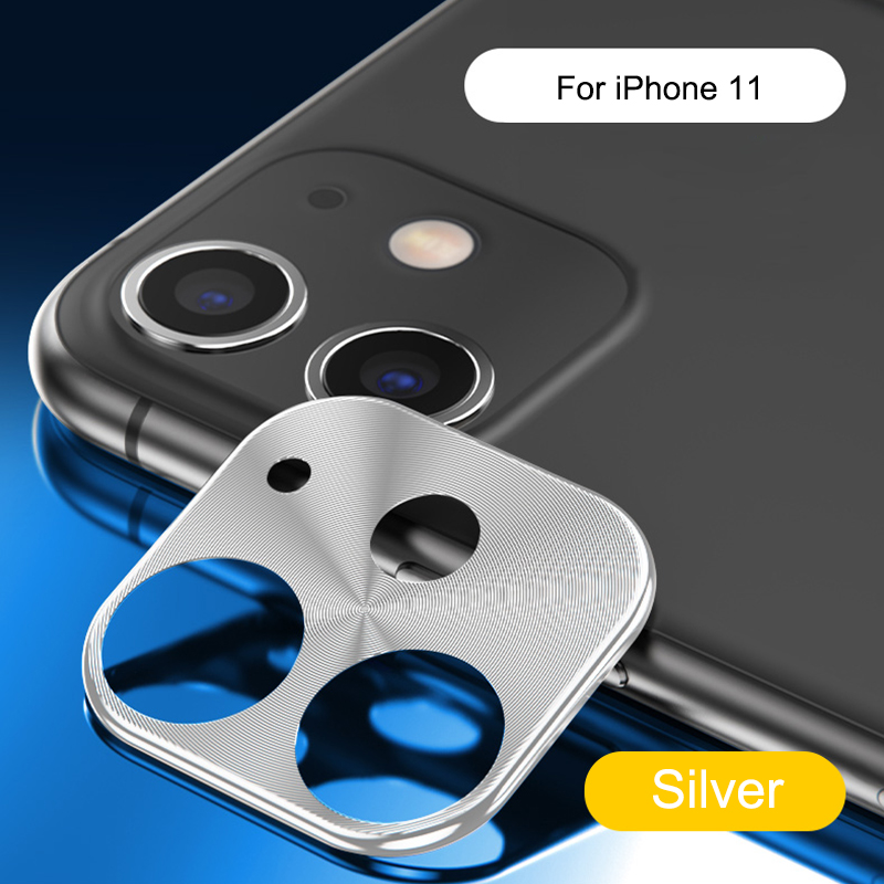 

HAT PRINCE Metal Camera Lens Ring Protector for Apple iPhone 11 6.1 inch - Silver, iPhone 11 6.1 inch