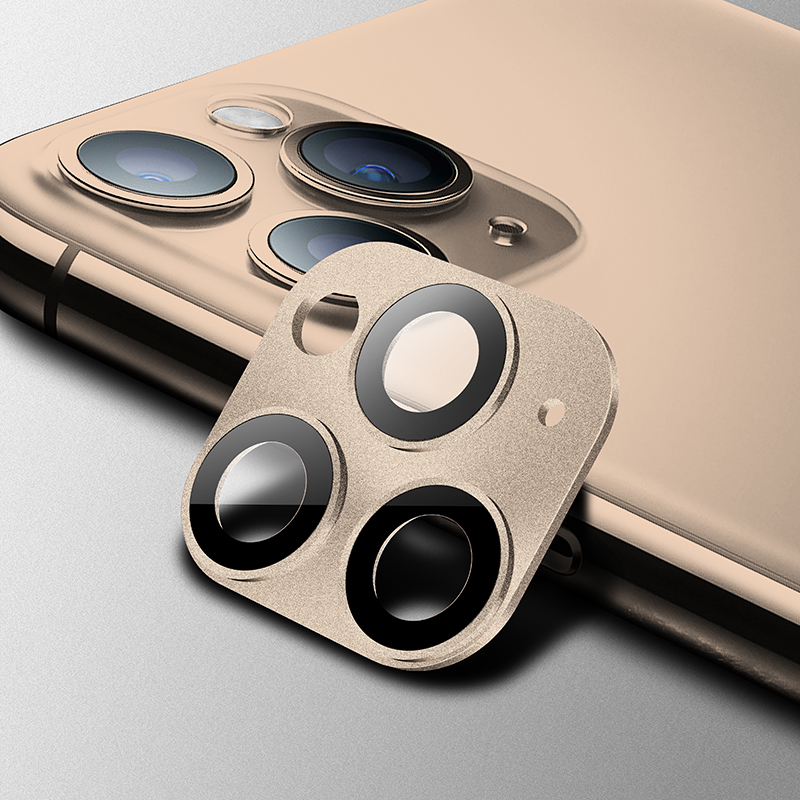 

Matte Metal Frame + Tempered Glass Camera Lens Protector for iPhone 11 Pro/11 Pro Max - Gold, iPhone 11 Pro Max 6.5 inch