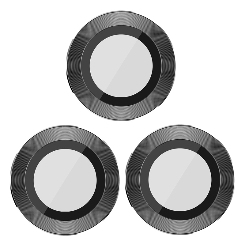 

NILLKIN 3Pcs/Set Metal + Tempered Glass Phone Camera Lens Cover Ring for iPhone 11 Pro/11 Pro Max - Grey, iPhone 11 Pro 5.8 inch