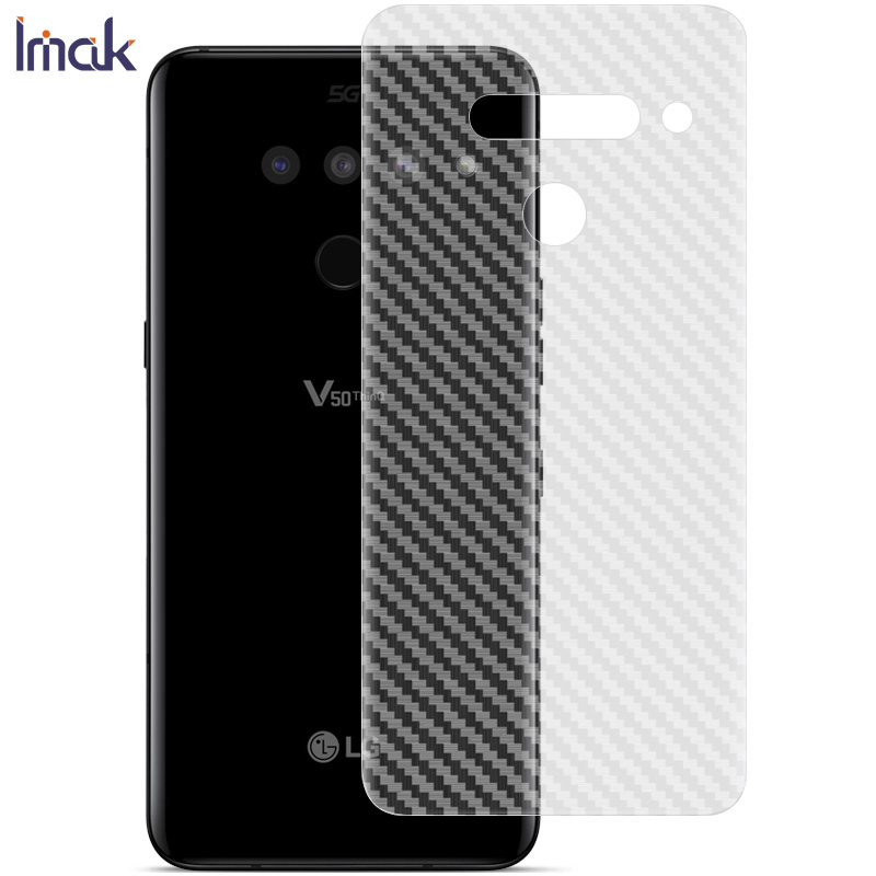 

IMAK Back Film for LG V50 ThinQ 5G Carbon Fiber Pattern Anti-scratch Phone Back Protector, Other LG Models