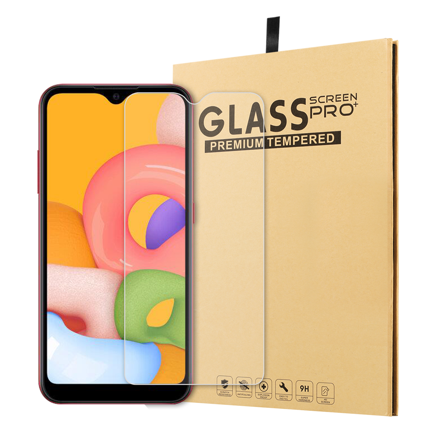 

2.5D 9H Arc Edge Edge Полный Экран Закаленного Стекла Для Samsung Galaxy A01, Galaxy A01