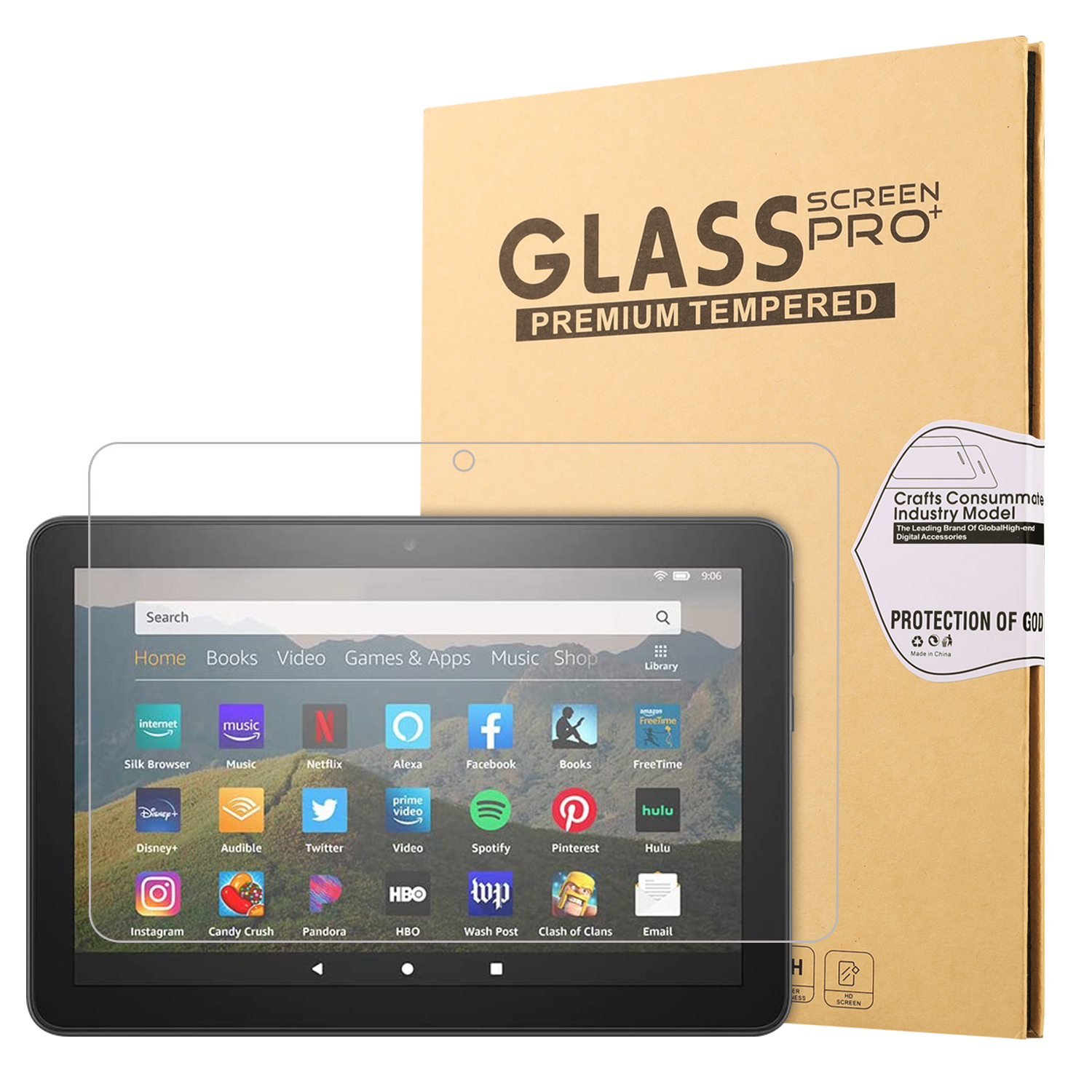 

Застрелевший Стеклянный Экран Протекторной Пленки Для Amazon Fire HD 8 PLUS (2020), Amazon Fire HD 8 Plus (2020)