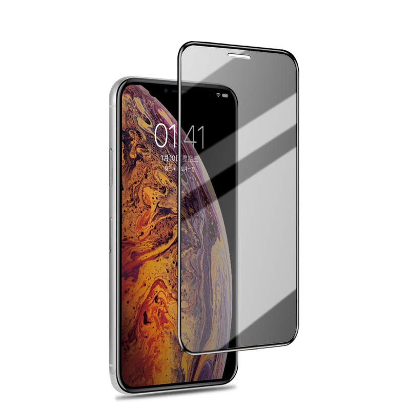 

MOCOLO Anti-peep Full Screen Silk Printing Tempered Glass Screen Protector for iPhone XS Max 6.5 inch - Black, iPhone XS 5.8 inch