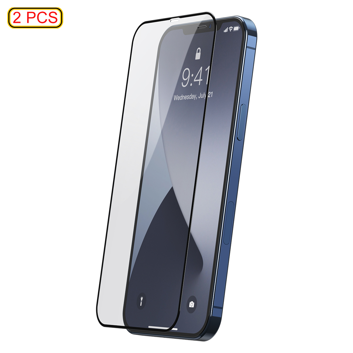 

BASEUS 2PCS/Set 0.25mm Full Coverage Tempered Glass Screen Protector for iPhone 12 Pro/12, iPhone 12