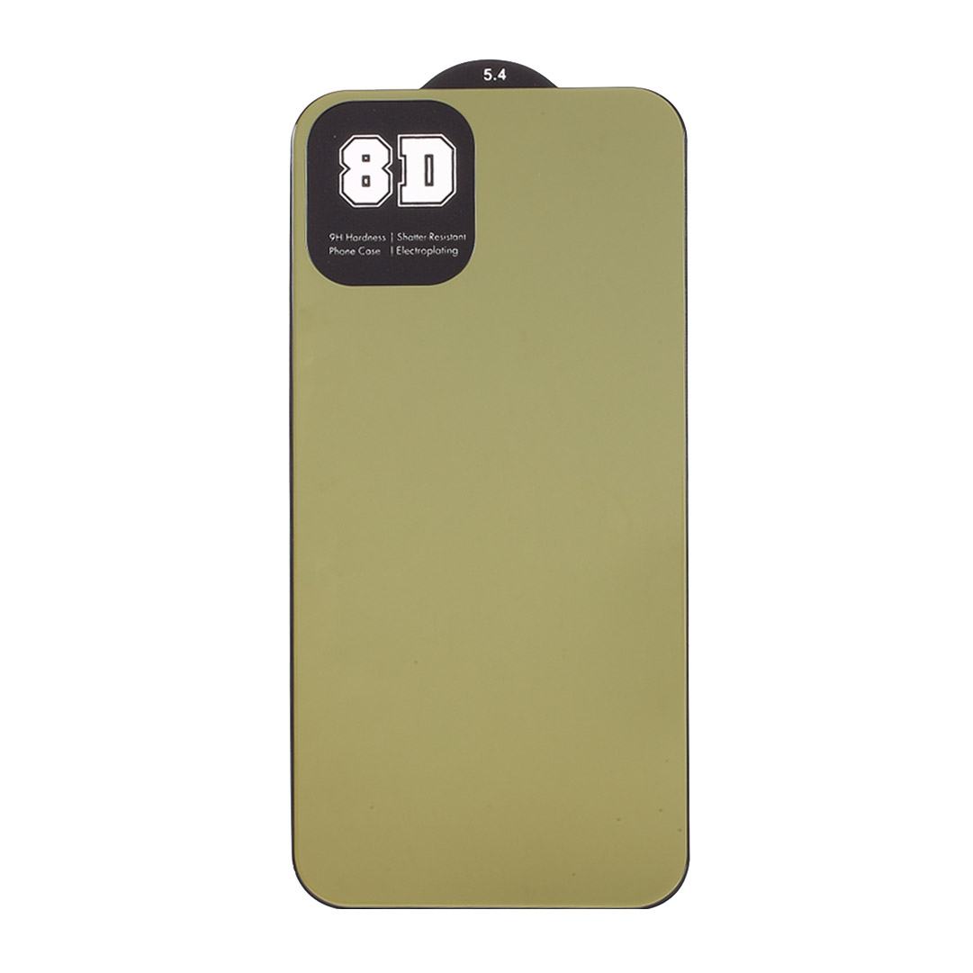 

Colored Mirror Arc Edges Tempered Glass Back Cover for iPhone 12 mini 5.4 inch - Army Green, iPhone 12 mini