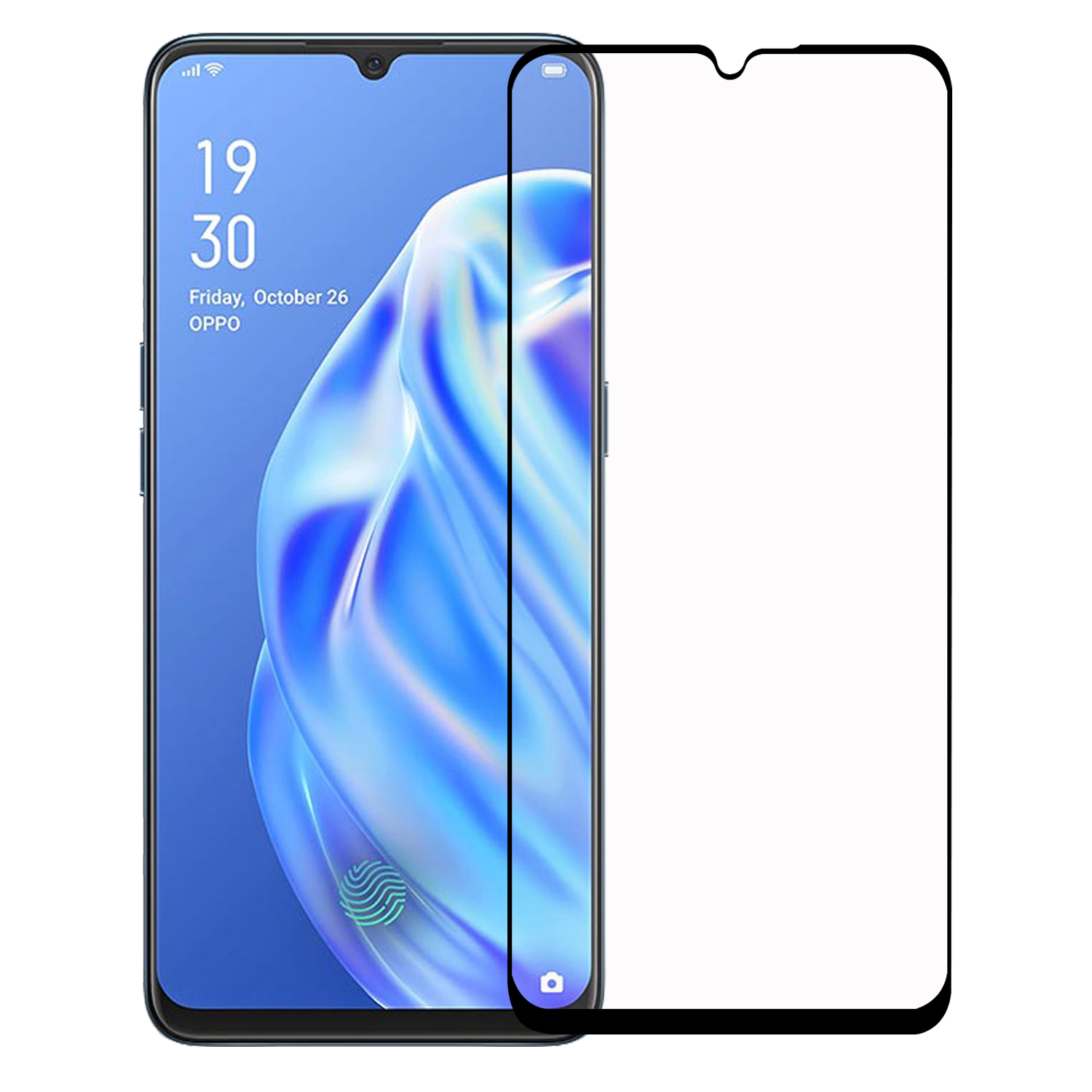 

Полный Клей Полный Размер Закаленный Стеклянный Протектор Для OPPO F15, OPPO F15
