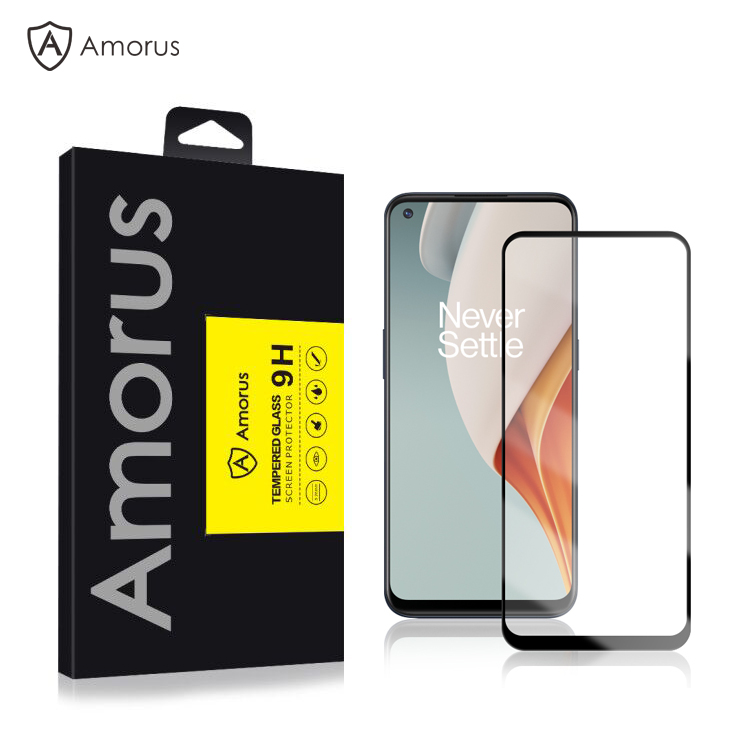 

AMORUS for OnePlus Nord N10 5G 3D Curved Edge Tempered Glass Full Screen Protector [Side Glue] - Black, OnePlus Nord N10 5G