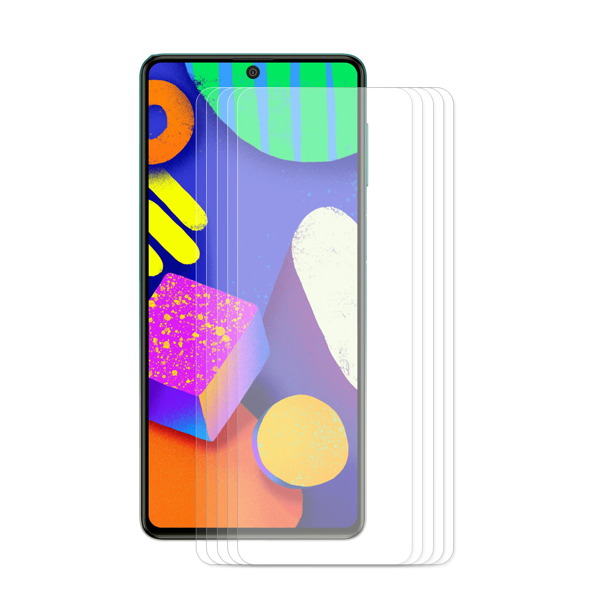 

5Pcs/Set HAT-PRINCE 0.26mm Tempered Glass Screen Protector [9H] [2.5D] Film for Samsung Galaxy F62