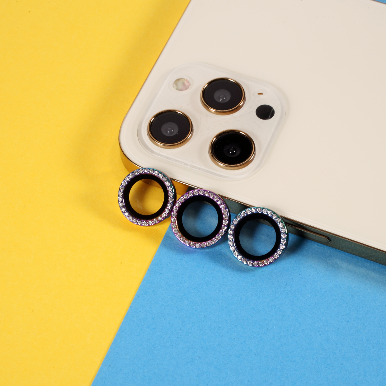 

3pcs Glitter Crystal Lens Lens Protector Cover Cover Cover [Color Random] Для Iphone 12 Pro Max, iPhone 12 Pro Max
