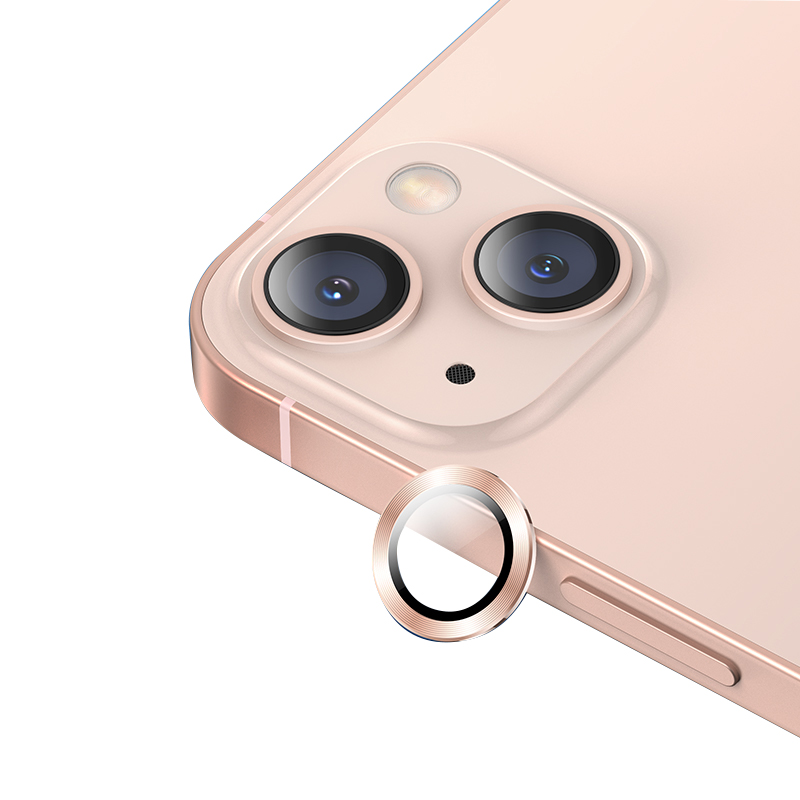 

USAMS US-BH789 Камера Объектива Для Камеры Сплава Сплава Закаленная Пленка Для IPhone 13 6.1 Дюймов - Розовый, iPhone 13