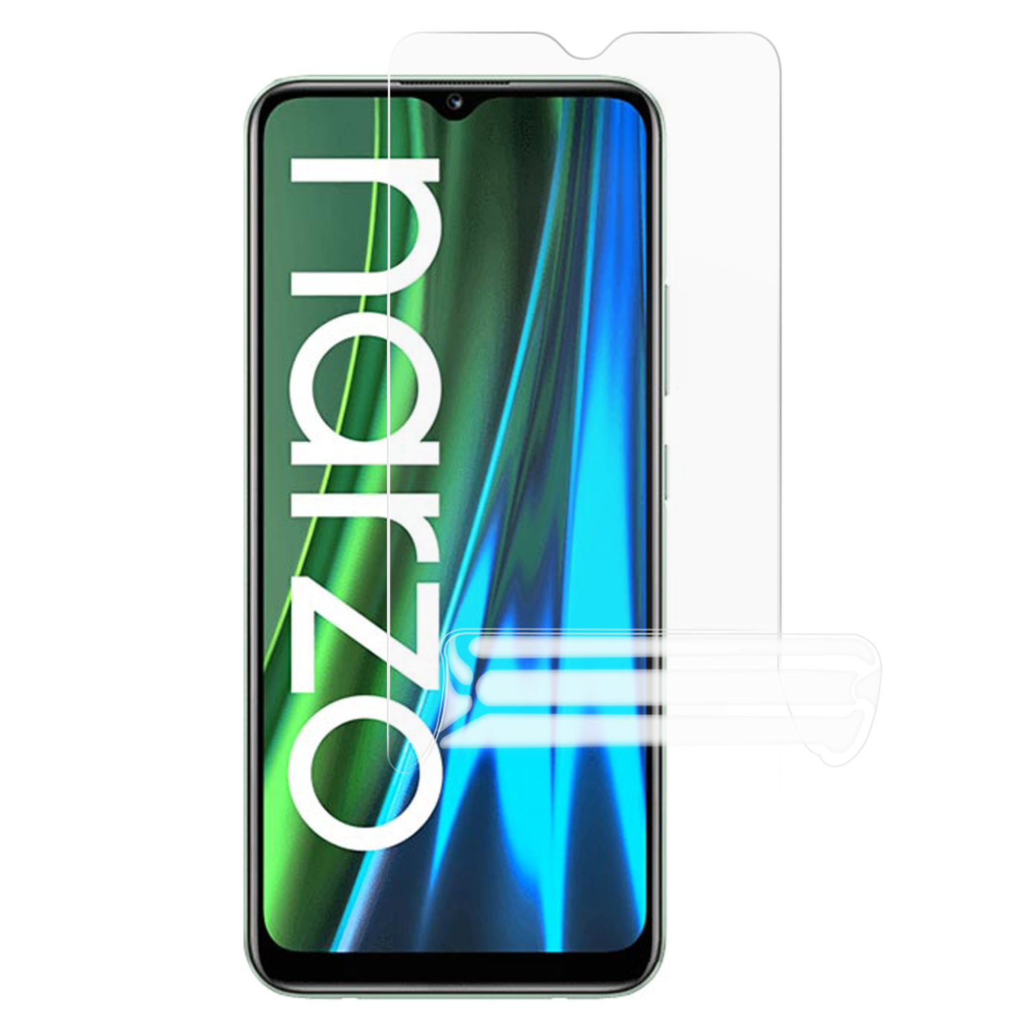 

Super Clear Fingerprint-Free Soft TPU Full Screen Covering Protector Film for Realme Narzo 50i, Other Phone Models